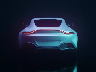Aston Martin Vantage Low-poly 3D model