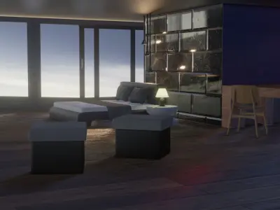 Modern bedroom Free 3D model