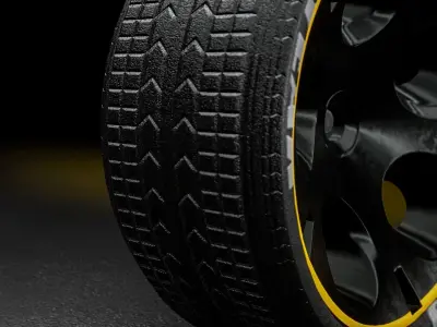 Wheel games Low-poly 3D model