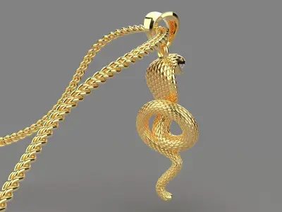 SNAKE PENDANT 3D print model