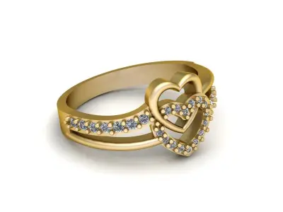 Proposal Diamond ring 3d Printable Model 3D print model