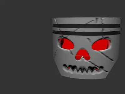 top hat skull 3D print model