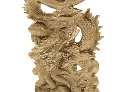 Dragon Statue in various finishes 3D model