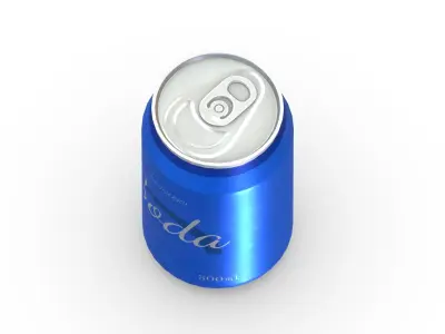 Supermarket Soda Drink Can 01 Low Poly PBR Realistic Low-poly 3D model