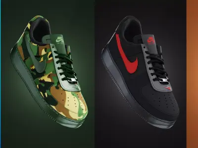 Nike Airforce 1s 3D model
