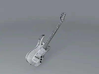 Schecter Hellraiser C7 guitar Free 3D model