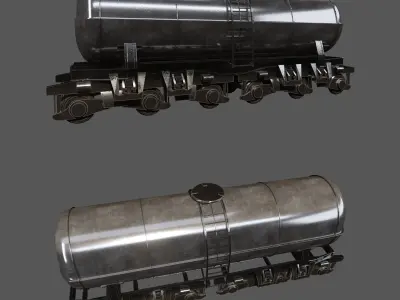 Cistern tank car 3D model