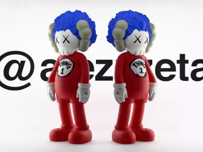 Kaws Thing 1 Thing 2 Textured Low-poly 3D model