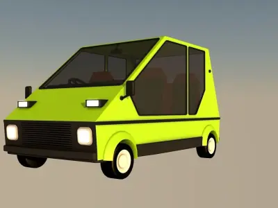 Cartoon car  Low-poly 3D model