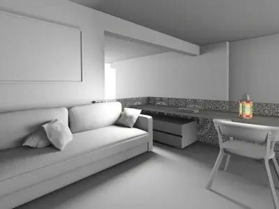 simple living room  3D model