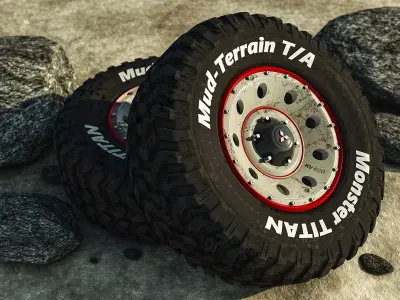 Offroad wheel 3D model get