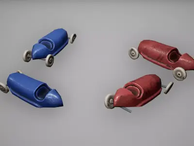 Toy Cars Low Poly Game Ready  Low-poly 3D model