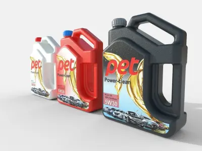 Motor Oil Bottle Model-2A Low-poly 3D model
