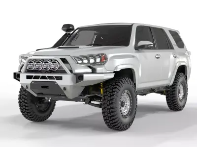 Toyota 4runner 2020 White Edition  3D model