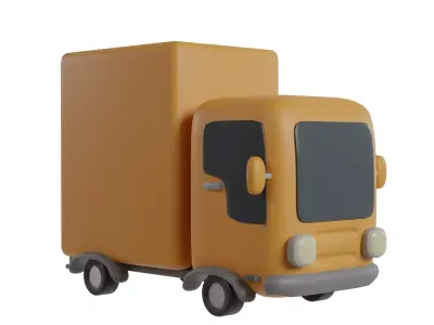 Truck cartoon Character 3D model