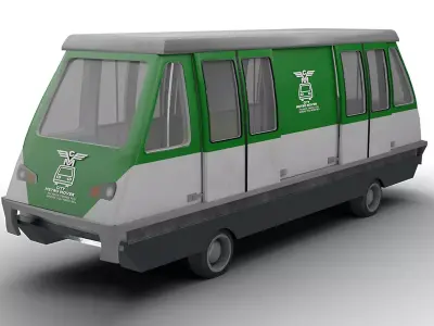 Metromover Low-poly 3D model