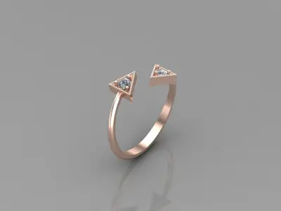 Solitaire Ring Version 1 SR43 3D model