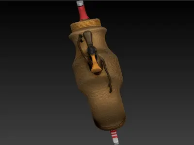 Lowpoly decorative duck pipe Low-poly 3D model