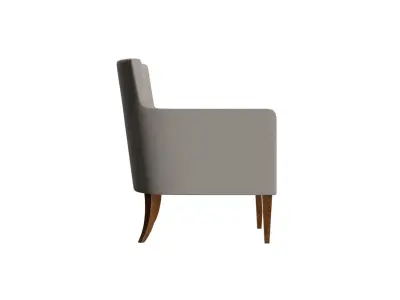 Linen Highback Bucket Chair 3D model