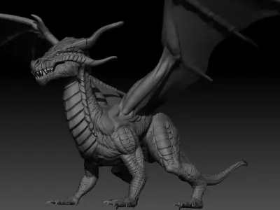 HighPoly Dragon 3D model
