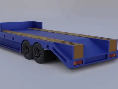 Agricultural Trailer  Low-poly 3D model