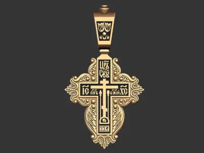 ORTHODOX CROSS WITH ENAMEL 3D print model