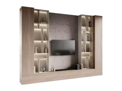 Modern TV Wall 015 3D model