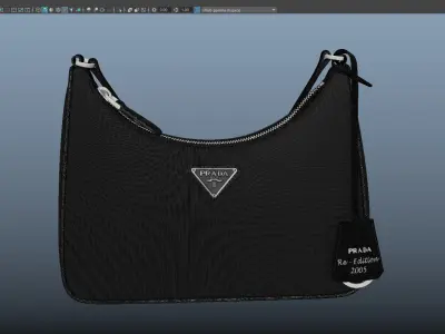 Prada Women  Bag Low-poly 3D model