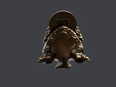 temple money frog Low-poly 3D model