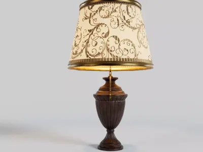 Vintage Table Lamp - Classic Baroque Style 3D model