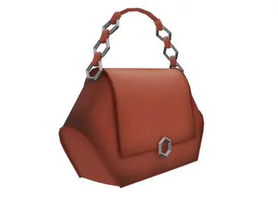 Leather Handbag Low-poly 3D model