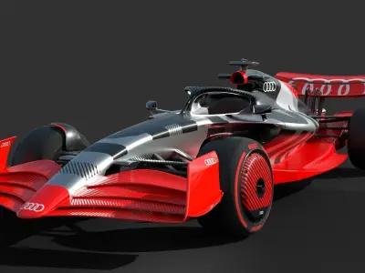 Audi F1 Rigged 3D model
