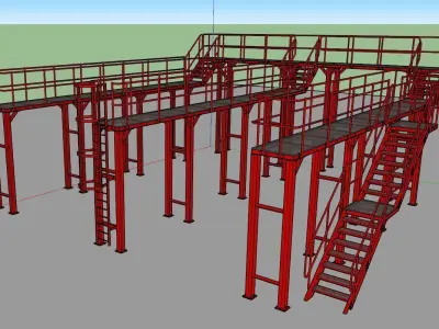 Truck Wash Gantry 3D model