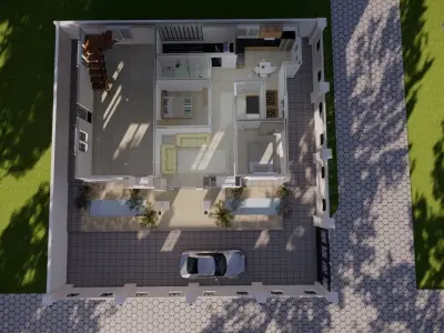 2 Floor Luxury House Design Full Interior 3D model