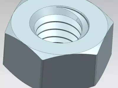 Hex nut M6 3D print model