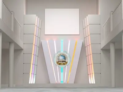 CHURCH INTERIOR DECOR Low-poly 3D model