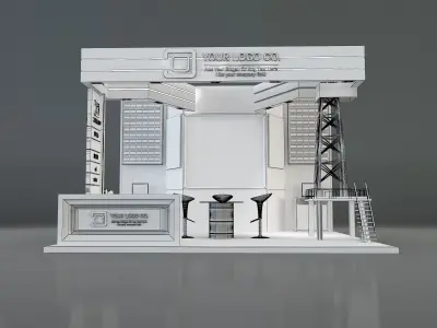 Booth Exhibition Stand a158  3D model