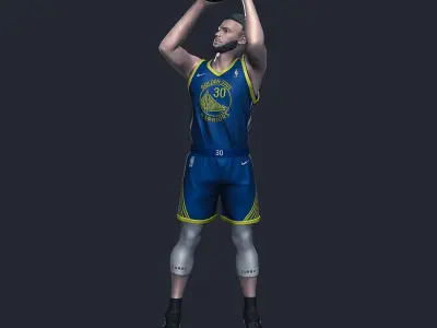 Steph Curry 3D Printable 6 3D print model