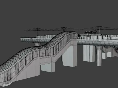 Stadler tram stop V 3D model
