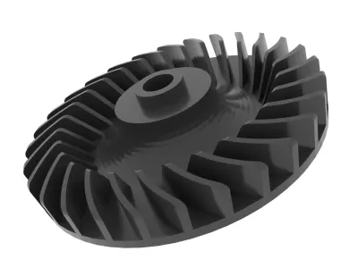 Impeller and pulley of the BOSCH ARM 3D print model