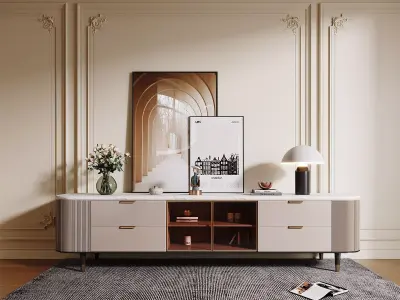  Light luxury  tv cabinet 3D model 3D model