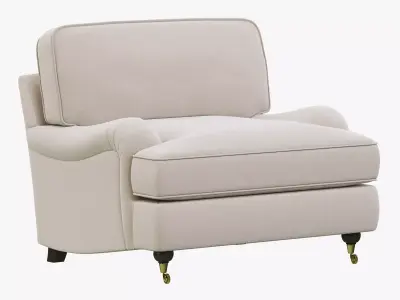 Restoration Hardware English Roll Arm Upholstered Chair 3D model