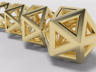 Geodesic Sphere Sacred Geometry Truncated Icosahedron 3D model