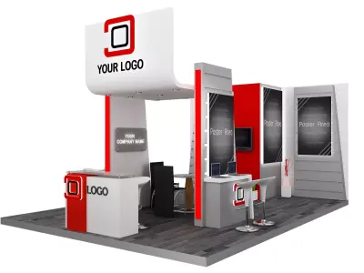 Booth Exhibition Stand a593d 3D model
