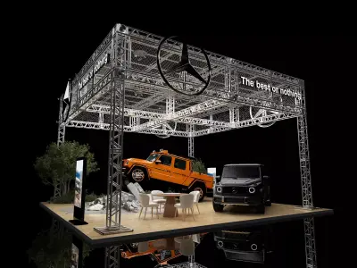 Booth Exposition Car 3D model