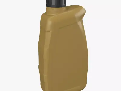 Plastic canister 1L Low-poly 3D model