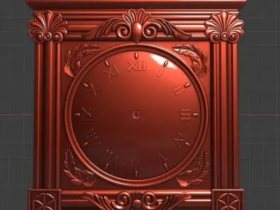 Square Clock - 3D STL file for CNC 3D print model