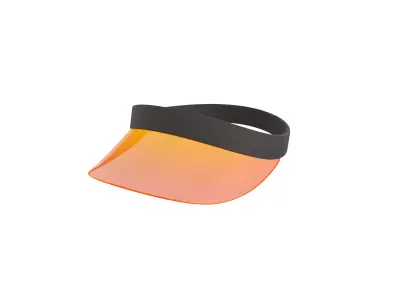 Orange Visor Cap 3D model