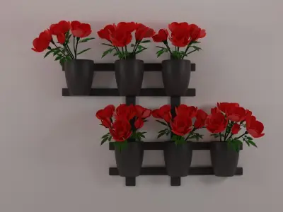  Wall Grow Top  Low-poly 3D model