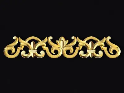 Central decor ornament for furniture 3D model 241
